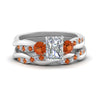 Load image into Gallery viewer, twisted-radiant-diamond-wedding-band-with-orange-sapphire-in-white-gold-FDENS3301RAGSAOR-NL-WG.jpg