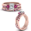 Load image into Gallery viewer, twisted-radiant-diamond-wedding-band-with-pink-sapphire-in-rose-gold-FDENS3301RAGSADRPI-NL-RG.jpg
