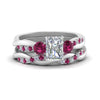 Load image into Gallery viewer, twisted-radiant-diamond-wedding-band-with-pink-sapphire-in-white-gold-FDENS3301RAGSADRPI-NL-WG.jpg