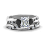 Load image into Gallery viewer, twisted-radiant-wedding-band-with-black-diamond-in-white-gold-FDENS3301RAGBLACK-NL-WG.jpg
