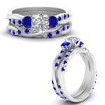 Load image into Gallery viewer, twisted-round-diamond-wedding-band-with-sapphire-in-white-gold-FDENS3301ROGSABL-NL-WG.jpg
