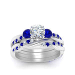Load image into Gallery viewer, twisted-round-diamond-wedding-band-with-sapphire-in-white-gold-FDENS3301ROGSABL-NL-WG.jpg
