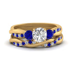 Load image into Gallery viewer, twisted-round-diamond-wedding-band-with-sapphire-in-yellow-gold-FDENS3301ROGSABL-NL-YG.jpg
