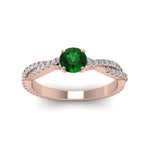 Load image into Gallery viewer, twisted-round-emerald-engagement-diamond-ring-in-rose-gold-FD8233RORGEM-NL-RG.jpg
