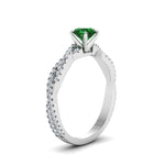 Load image into Gallery viewer, twisted-round-emerald-engagement-diamond-ring-in-white-gold-FD8233RORGEM-NL-WG.jpg
