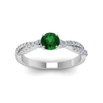 Load image into Gallery viewer, twisted-round-emerald-engagement-diamond-ring-in-white-gold-FD8233RORGEM-NL-WG.jpg
