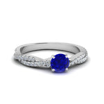 Load image into Gallery viewer, twisted-round-sapphire-engagement-diamond-ring-in-white-gold-FD8233RORGBS-NL-WG.jpg
