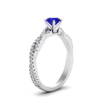 Load image into Gallery viewer, twisted-round-sapphire-engagement-diamond-ring-in-white-gold-FD8233RORGBS-NL-WG.jpg
