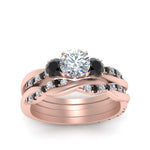 Load image into Gallery viewer, twisted-round-wedding-band-with-black-diamond-in-rose-gold-FDENS3301ROGBLACK-NL-RG.jpg
