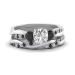 Load image into Gallery viewer, twisted-round-wedding-band-with-black-diamond-in-white-gold-FDENS3301ROGBLACK-NL-WG.jpg
