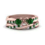 Load image into Gallery viewer, twisted-semi-mount-diamond-wedding-band-with-emerald-in-rose-gold-FDENS3301SMGEMGR-NL-RG.jpg
