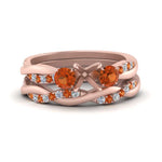Load image into Gallery viewer, twisted-semi-mount-diamond-wedding-band-with-orange-sapphire-in-rose-gold-FDENS3301SMGSAOR-NL-RG.jpg
