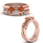 Load image into Gallery viewer, twisted-semi-mount-diamond-wedding-band-with-orange-sapphire-in-rose-gold-FDENS3301SMGSAOR-NL-RG.jpg

