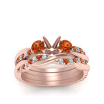 Load image into Gallery viewer, twisted-semi-mount-diamond-wedding-band-with-orange-sapphire-in-rose-gold-FDENS3301SMGSAOR-NL-RG.jpg
