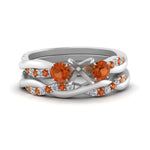 Load image into Gallery viewer, twisted-semi-mount-diamond-wedding-band-with-orange-sapphire-in-white-gold-FDENS3301SMGSAOR-NL-WG.jpg
