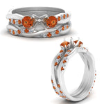 Load image into Gallery viewer, twisted-semi-mount-diamond-wedding-band-with-orange-sapphire-in-white-gold-FDENS3301SMGSAOR-NL-WG.jpg
