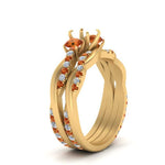 Load image into Gallery viewer, twisted-semi-mount-diamond-wedding-band-with-orange-sapphire-in-yellow-gold-FDENS3301SMGSAOR-NL-YG.jpg
