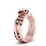 Load image into Gallery viewer, twisted-semi-mount-diamond-wedding-band-with-ruby-in-rose-gold-FDENS3301SMGRUDR-NL-RG.jpg
