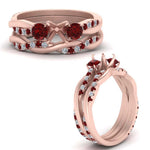 Load image into Gallery viewer, twisted-semi-mount-diamond-wedding-band-with-ruby-in-rose-gold-FDENS3301SMGRUDR-NL-RG.jpg
