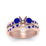 Load image into Gallery viewer, twisted-semi-mount-diamond-wedding-band-with-sapphire-in-rose-gold-FDENS3301SMGSABL-NL-RG.jpg
