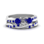 Load image into Gallery viewer, twisted-semi-mount-diamond-wedding-band-with-sapphire-in-white-gold-FDENS3301SMGSABL-NL-WG.jpg
