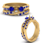 Load image into Gallery viewer, twisted-semi-mount-diamond-wedding-band-with-sapphire-in-yellow-gold-FDENS3301SMGSABL-NL-YG.jpg
