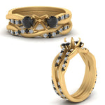 Load image into Gallery viewer, twisted-semi-mount-wedding-band-with-black-diamond-in-yellow-gold-FDENS3301SMGBLACK-NL-YG.jpg
