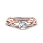 Load image into Gallery viewer, Asscher Cut Infinity Twisted Solitaire Ring