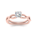 Load image into Gallery viewer, Asscher Cut Infinity Twisted Solitaire Ring