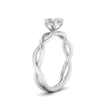 Load image into Gallery viewer, Asscher Cut Infinity Twisted Solitaire Ring