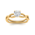 Load image into Gallery viewer, Cushion Cut Infinity Twisted Solitaire Ring