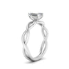 Load image into Gallery viewer, Emerald Cut Infinity Twisted Solitaire Ring