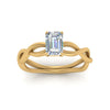 Load image into Gallery viewer, Emerald Cut Infinity Twisted Solitaire Ring