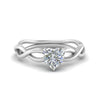 Load image into Gallery viewer, Heart Shaped Infinity Twisted Solitaire Ring