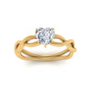 Load image into Gallery viewer, Heart Shaped Infinity Twisted Solitaire Ring