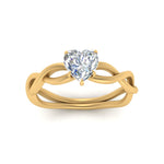 Load image into Gallery viewer, Heart Shaped Infinity Twisted Solitaire Ring

