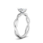Load image into Gallery viewer, Marquise Cut Infinity Twisted Solitaire Ring
