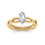 Load image into Gallery viewer, Marquise Cut Infinity Twisted Solitaire Ring
