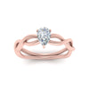 Load image into Gallery viewer, Pear Shaped Infinity Twisted Solitaire Ring