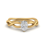 Load image into Gallery viewer, Pear Shaped Infinity Twisted Solitaire Ring
