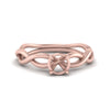 Load image into Gallery viewer, Semi Mount Infinity Twisted Solitaire Ring
