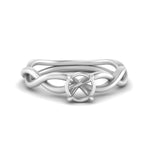 Load image into Gallery viewer, Semi Mount Infinity Twisted Solitaire Ring
