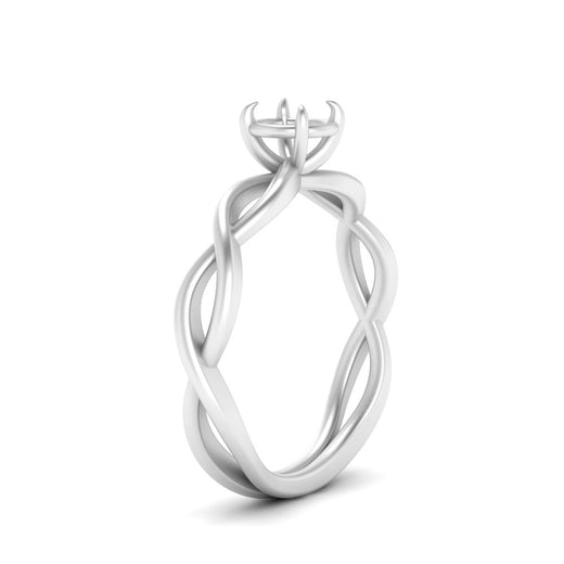 Semi Mount Infinity Twisted Solitaire Ring