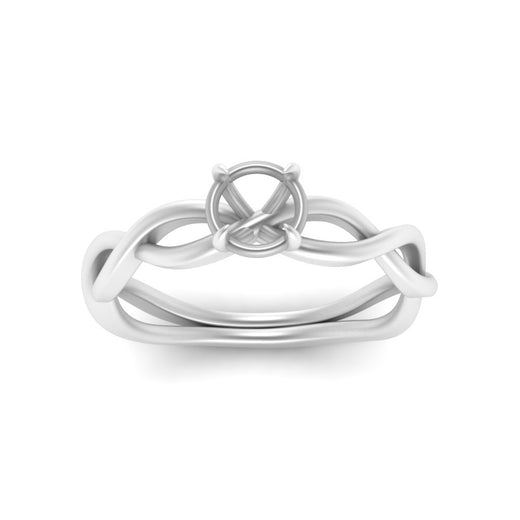 Semi Mount Infinity Twisted Solitaire Ring