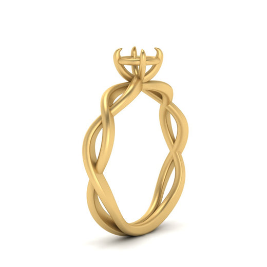 Semi Mount Infinity Twisted Solitaire Ring