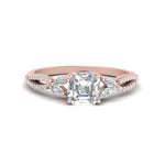 Load image into Gallery viewer, twisted-split-asscher-cut-vine-engagement-ring-in-rose-gold-FDENR3211ASRANGLE3-NL-RG