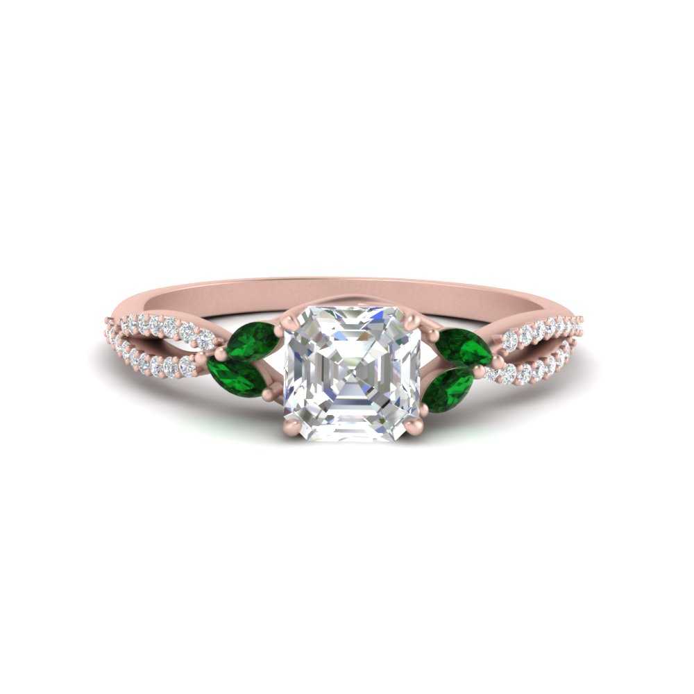 twisted-split-asscher-cut-vine-engagement-ring-with-emerald-in-rose-gold-FDENR3211ASRGEMGRANGLE3-NL-RG