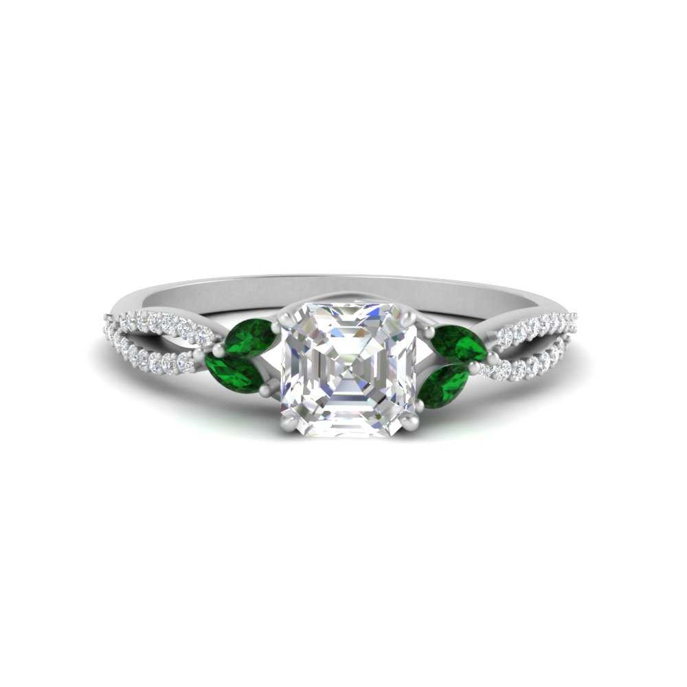 twisted-split-asscher-cut-vine-engagement-ring-with-emerald-in-white-gold-FDENR3211ASRGEMGRANGLE3-NL-WG