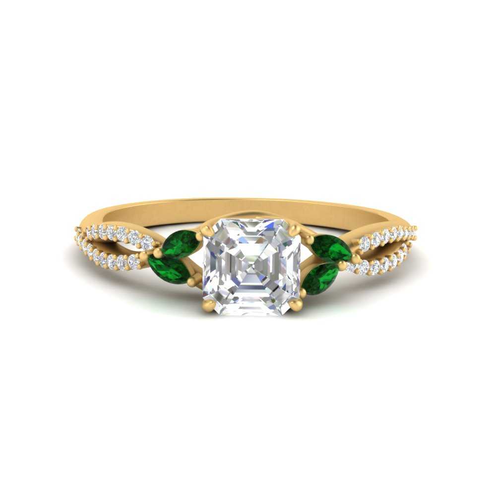 twisted-split-asscher-cut-vine-engagement-ring-with-emerald-in-yellow-gold-FDENR3211ASRGEMGRANGLE3-NL-YG