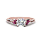 Load image into Gallery viewer, twisted-split-asscher-cut-vine-engagement-ring-with-pink-sapphire-in-rose-gold-FDENR3211ASRGSADRPIANGLE3-NL-RG